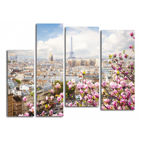 Модульная картина Париж, вид сверху
