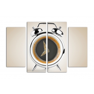 Модульная картина Кофе будильник