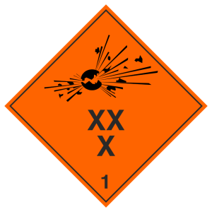 Знак безопасности 1.2 «Взрывчатые вещества и изделия»