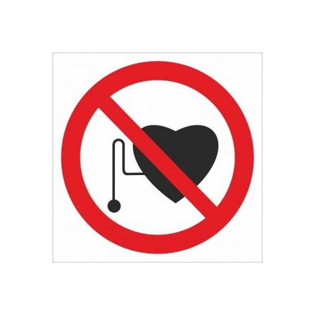 Знак Запрещается работа людей с сердечными стимуляторами