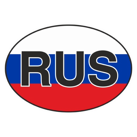 Т-1024 - Таблички на пластике «RUS» цвета флага